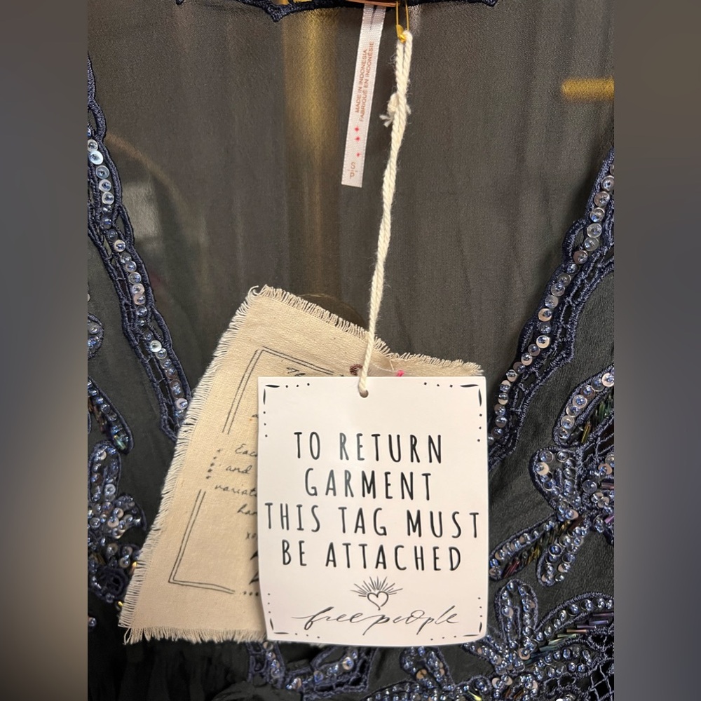 Free People Lita Embellished Mini Dress in black - Picture 11 of 12